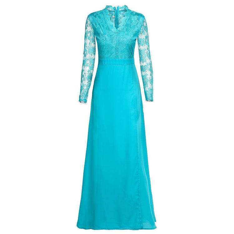 Women V - neck Sexy Lace Elegant Wedding Party Dresses - Serenity Spaces
