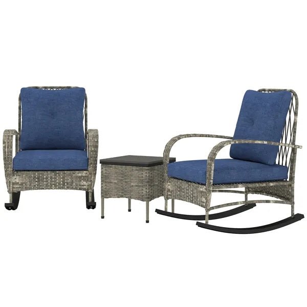 Rattan Chaise Lounge Chair, Wicker Patio Furniture Set - Serenity Spaces