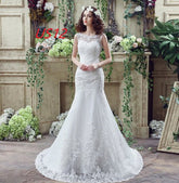Bride Trailing Wedding Dress Sexy Lace Mermaid Wedding Dress - Serenity Spaces