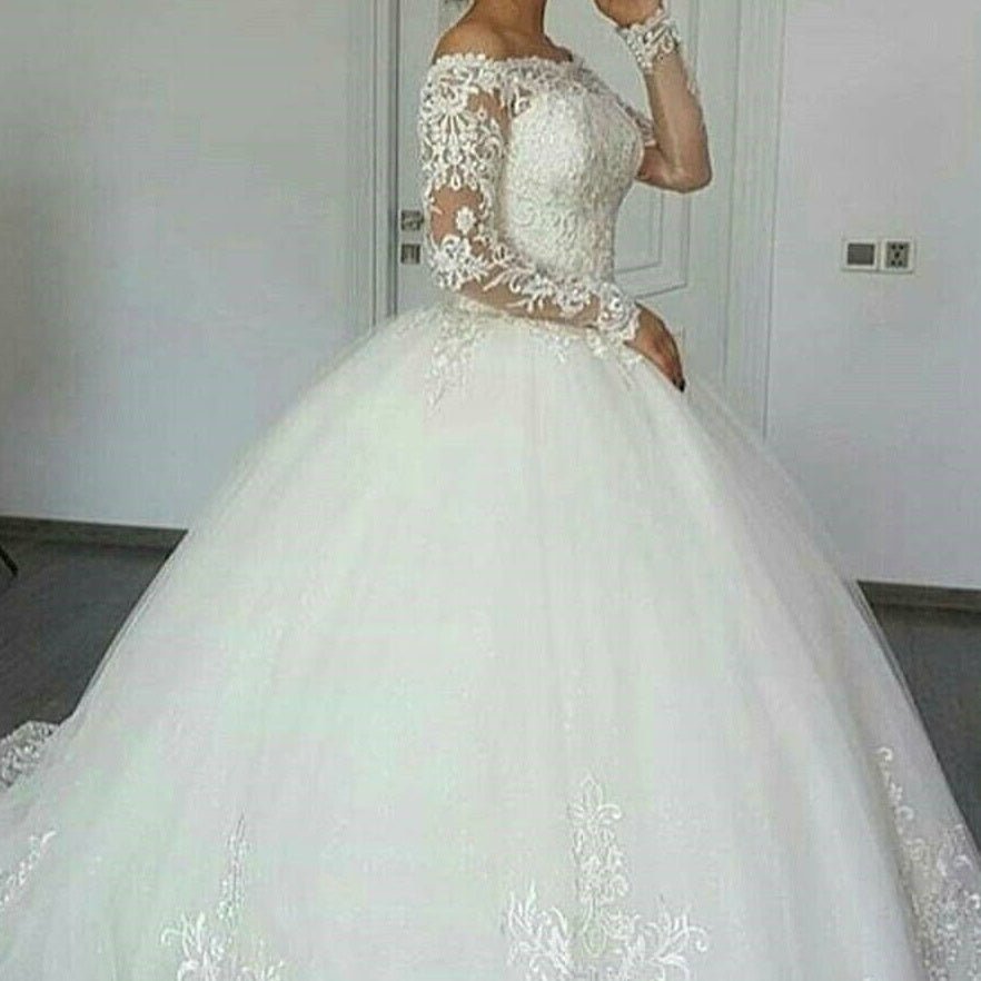 CustomElegant Wedding Gown Bridal Dresses - Serenity Spaces