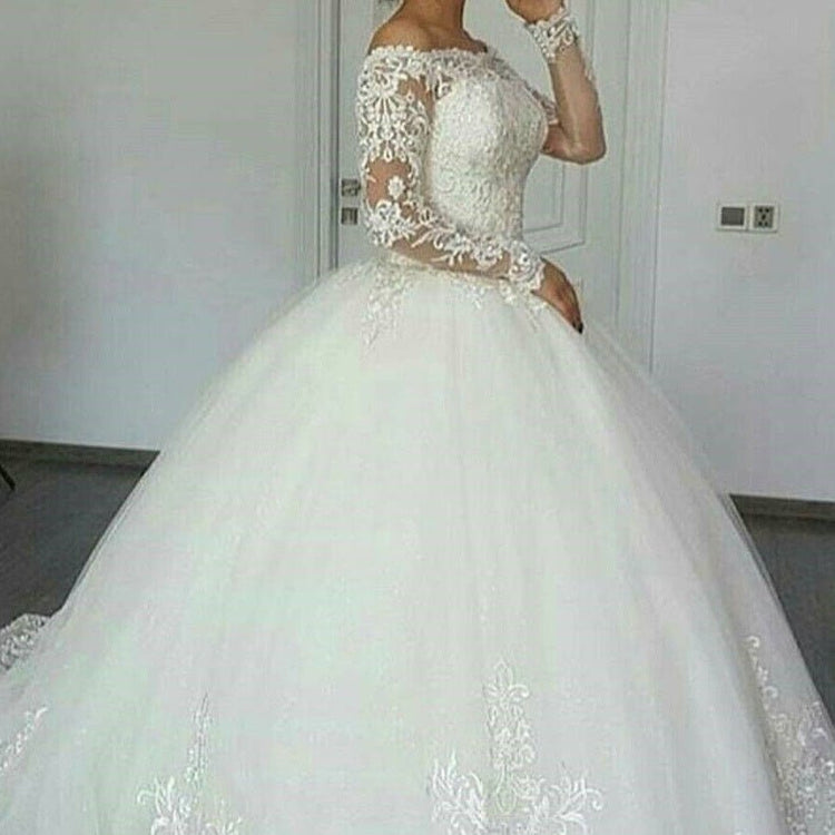 CustomElegant Wedding Gown Bridal Dresses - Serenity Spaces