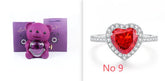 Eternal Rose Teddy Bear Gifts Box With Necklace Rotate Rose Jewelry Box Valentine Wedding Storage Gift Case For Women Girlfriend - Serenity Spaces