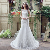 Bride Trailing Wedding Dress Sexy Lace Mermaid Wedding Dress - Serenity Spaces