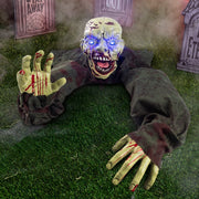 Halloween Groundbreaker Animated Halloween Decorations Zombie with Creepy Sound and Flashing Eyes,Outdoor Scary Halloween Yard Decorations,Haunted House Decorations
