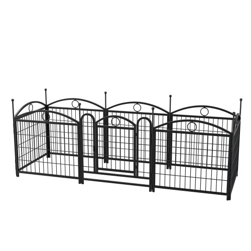 Dog Playpen Indoor 24 Inch 8 Panel Metal Dog Playpen - Serenity Spaces