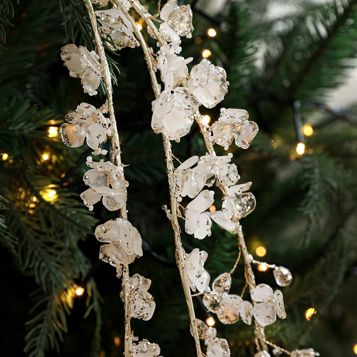 Acrylic White Crystal Twig Cutting Creative Decoration - Serenity Spaces