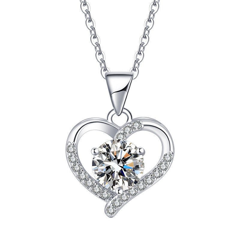 Love Design Silver Necklace Earrings Ring Suit Women - Serenity Spaces