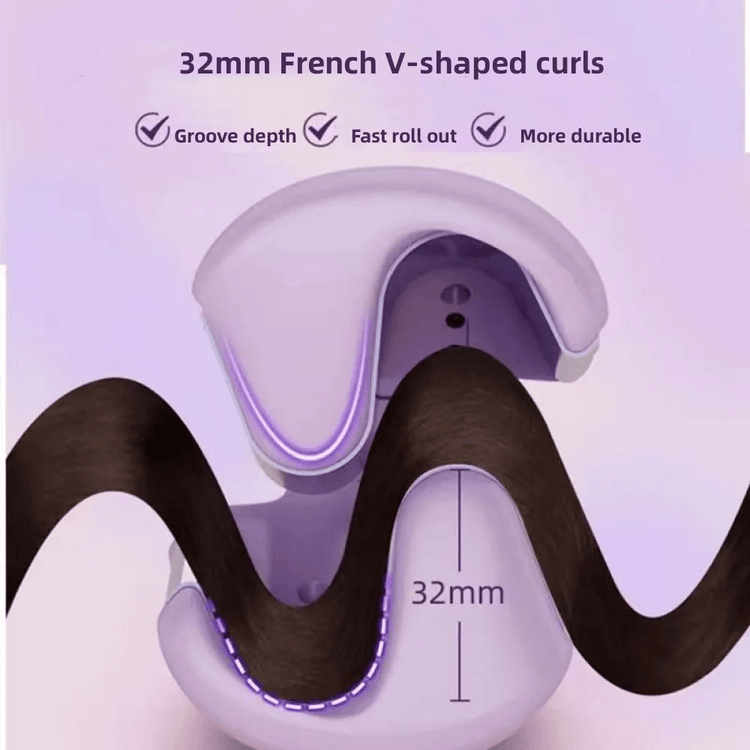 Hair Curling Iron 32mm Deep Wave Hair Curler 4 Temperature Adjustable Fast Heating Crimping Iron Styler Wand For All Hair Style - Serenity Spaces