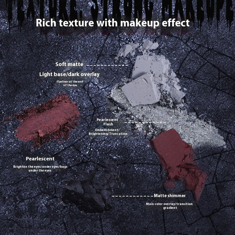Cahill Dark Goth Eye Shadow Plate Multi - purpose Shimmer Matte Per Plate - Serenity Spaces