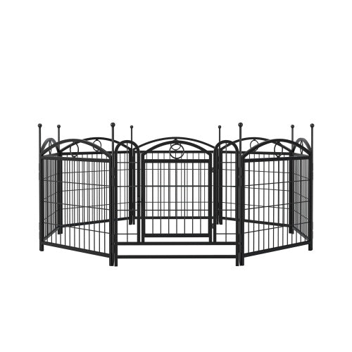 Dog Playpen Indoor 24 Inch 8 Panel Metal Dog Playpen - Serenity Spaces