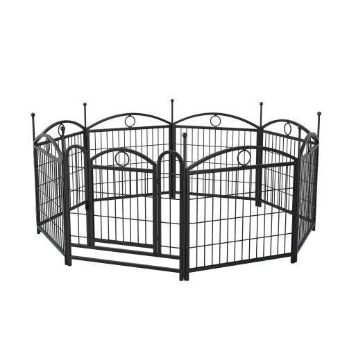 Dog Playpen Indoor 24 Inch 8 Panel Metal Dog Playpen - Serenity Spaces