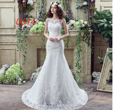 Bride Trailing Wedding Dress Sexy Lace Mermaid Wedding Dress - Serenity Spaces
