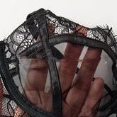 Black Mesh Bra Anti - sagging Lace Sexy Lingerie Set Women - Serenity Spaces