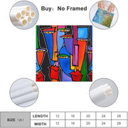 Bathroom Decor Wall Art Peintures Pop Art Inspirational Wall Art Poster and Wall Art for Living Room Modern Family Large Wall Art Posters 12X12Inch(30X30Cm)