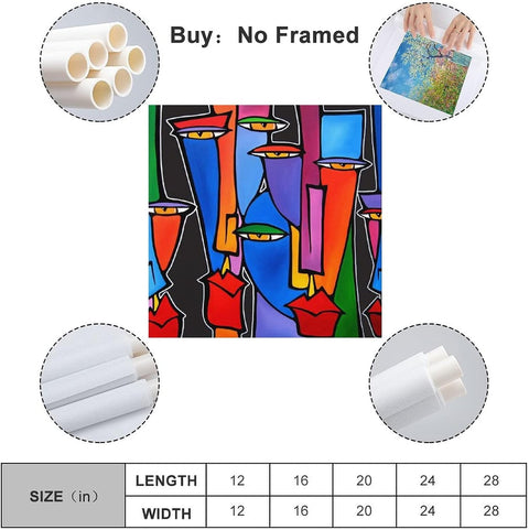 Bathroom Decor Wall Art Peintures Pop Art Inspirational Wall Art Poster and Wall Art for Living Room Modern Family Large Wall Art Posters 12X12Inch(30X30Cm)