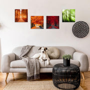 Nature Canvas Wall Art Bathroom Wall Art Decor Tree of Life Wall Art for Living Room, Bedroom Wall Pictures Kitchen Wall Art Prints Modern Fall Wall Art Set, Landscape Artwork 12" X 12"