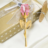 Metal Crystal Rose Decorations - Serenity Spaces