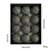 8cm Ancient Christmas Ball Decorative Ornaments