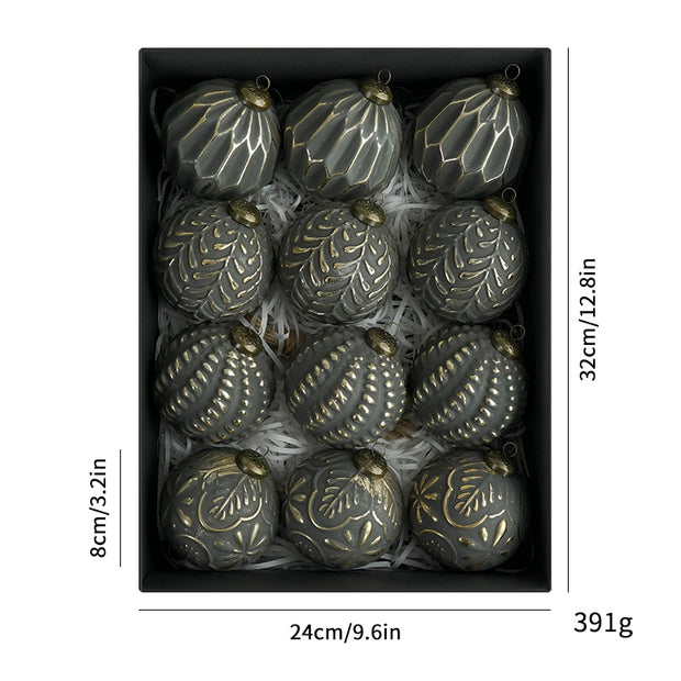 8cm Ancient Christmas Ball Decorative Ornaments