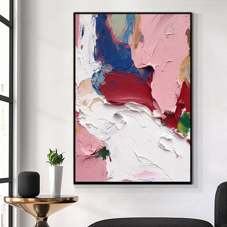 Modern Light Luxury Thick Oil Knife Oil Painting On Canvas Handmade Modern Abstract Wall Art Screen Partition Living Room Entry Home Decor Blocking Dining Painting - Serenity Spaces