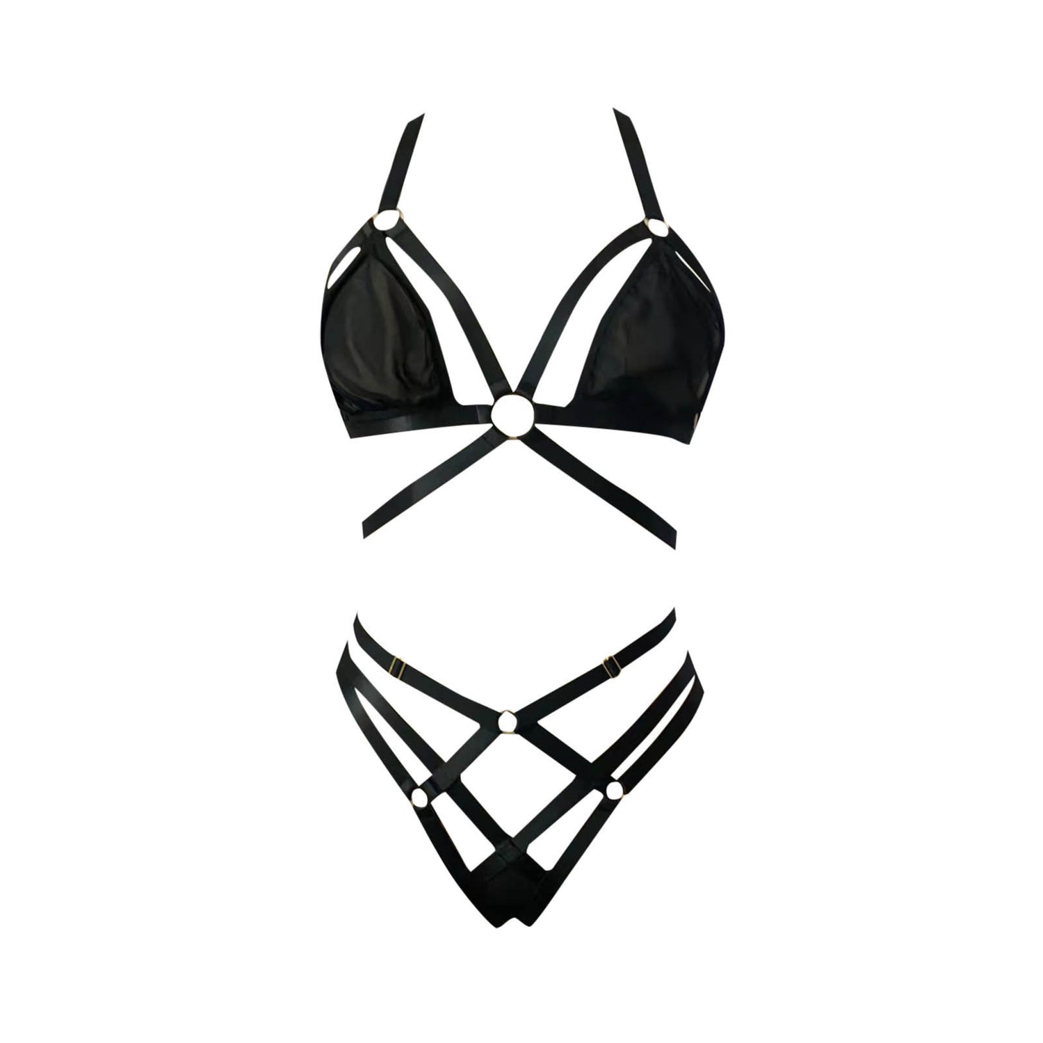 2 piece Sexy Hollow Webbing Sexy Underwear Lingerie Set - Serenity Spaces