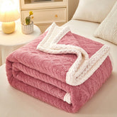 Blanket Double Thickened Warm Coral Fleece Sofa Blanket - Serenity Spaces