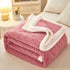 Blanket Double Thickened Warm Coral Fleece Sofa Blanket - Serenity Spaces