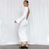 Fashion Slim Long - sleeved Ruffled Long Dress Sexy Hip - wrapped Back - less Knitted Maxi Dresses For Party Beach Womens Clothing - Serenity Spaces