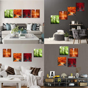 Nature Canvas Wall Art Bathroom Wall Art Decor Tree of Life Wall Art for Living Room, Bedroom Wall Pictures Kitchen Wall Art Prints Modern Fall Wall Art Set, Landscape Artwork 12" X 12"