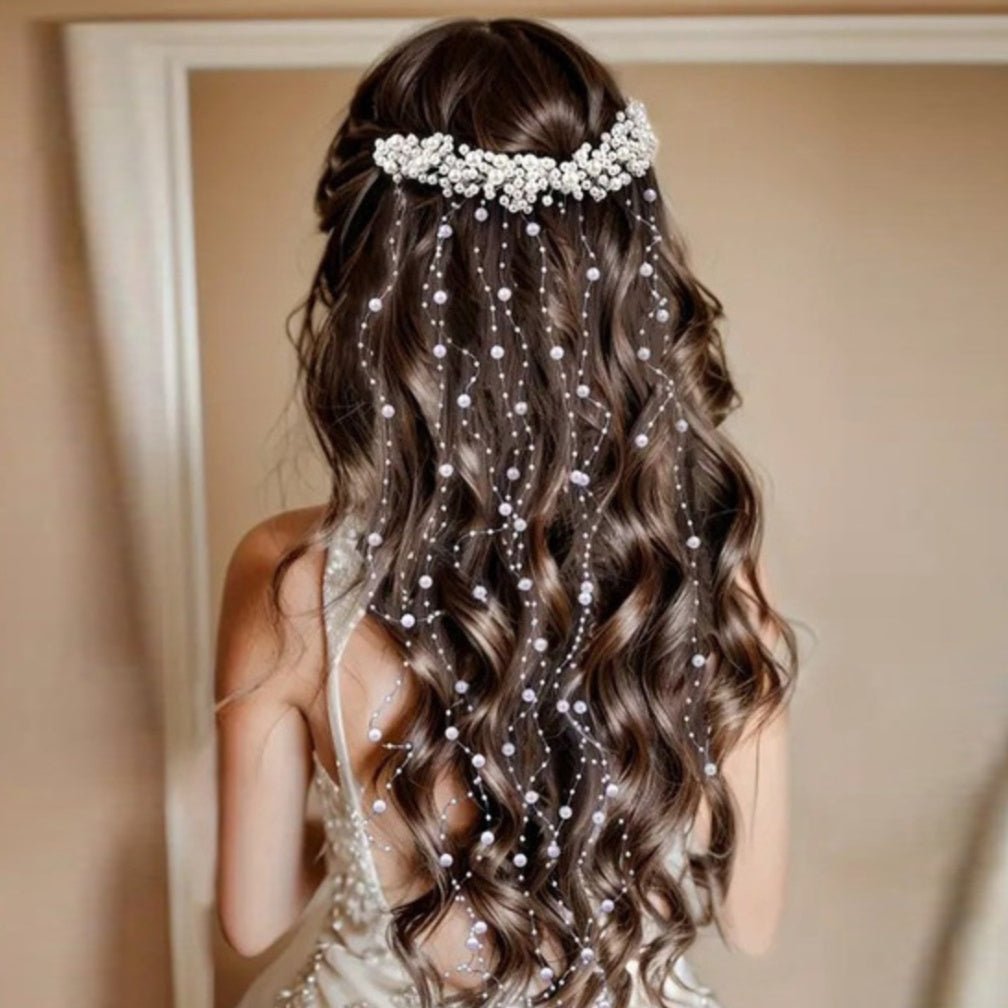 Bride New Hair Accessories Handmade Pearl Headdress - Serenity Spaces