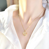 Fashion Dancing Love Necklace With Rhinestones Personality Creative Clavicle Chain Heart - shaped Necklace For Valentine&