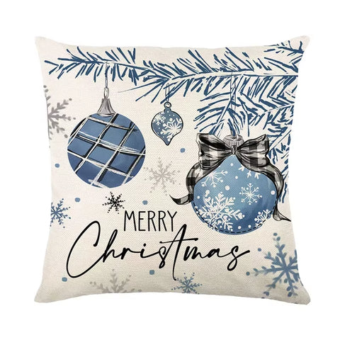 45Cm Christmas Decorations Christmas Cushion Cover Pillowcase 2024 for Home Ornament Xmas New Year Christmas Decor 2025 Home