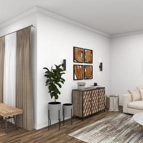 23 In., and 19 In. Large Light Gray Metal Indoor Outdoor Textured Exterior Planter (2- Pack)