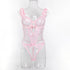 Pink Petals Love Embroidered Romantic Girls&