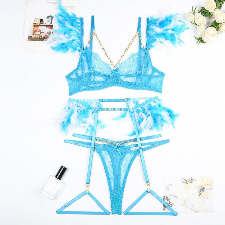 Chains Lace Sexy Lingerie Women Underwear Bra - Serenity Spaces