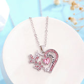 Ins Butterfly Love Necklace With Rhinestones Fashion Personality Hollow Heart - shaped Clavicle Chain Pendant Necklace For Valentine&