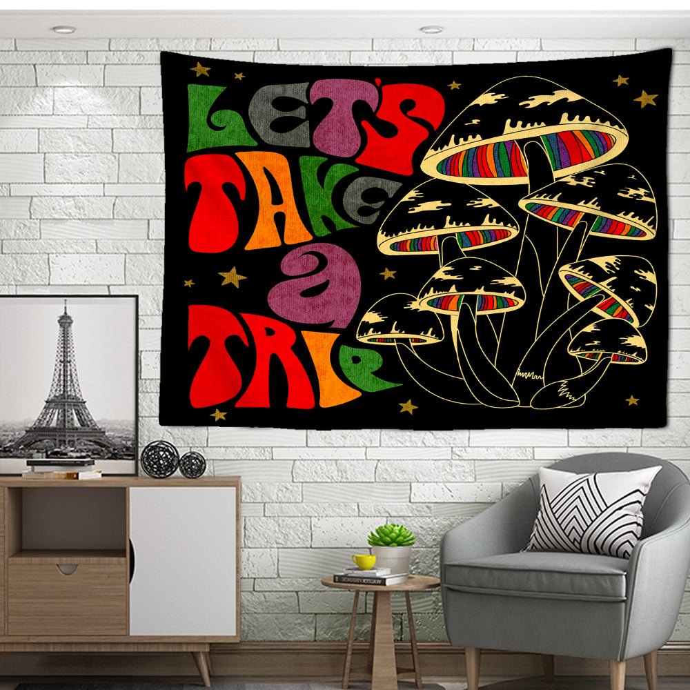Dream Mushroom Psychedelic Rug Boho Home Decor - Serenity Spaces