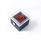Fashion Acrylic Rotating Rose Jewelry Box - Serenity Spaces