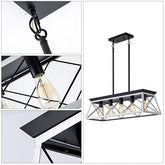 5 Lamps Farmhouse Chandelier Dining Room White - No Bulbs Unavailable Platform - Temu - Serenity Spaces