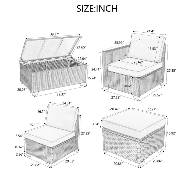 10 Piece Patio Furniture Set - Serenity Spaces