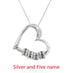 Personalized Heart Necklaces Women Jewelry Custom Name Necklaces & Pendants Mothers Day Gift - Serenity Spaces