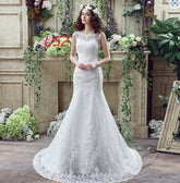 Bride Trailing Wedding Dress Sexy Lace Mermaid Wedding Dress - Serenity Spaces