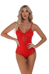 Sexy Lingerie Lace Sheer Lingerie Open Back Bodysuit Lingerie - Serenity Spaces