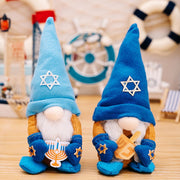 Hanukkah Gnomes Decorations 2 Pack - 11" Chanukah Gnomes Plush Decorations for Home & Table Centerpieces