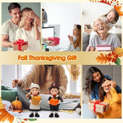 Pack Figurines Thanksgiving Statues Resin Tabletop 2 Fall Pilgrim Couple