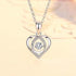 S925 Beating Heart - shaped Necklace Women Luxury Love Rhinestones Necklace Jewelry Gift For Valentine&