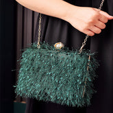 Tassel Handbags Women Dress Party Evening Bag Fashion Luxury Designer Square Bags Crossbody Shoulder Bag Ladies - Serenity Spaces
