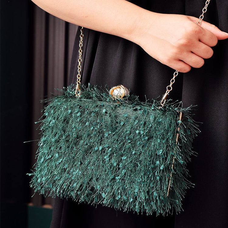 Tassel Handbags Women Dress Party Evening Bag Fashion Luxury Designer Square Bags Crossbody Shoulder Bag Ladies - Serenity Spaces