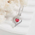 Rose Heart - shaped Necklace With Rhinestones Fashion Everlasting Flower Love Necklace For Women Valentine&