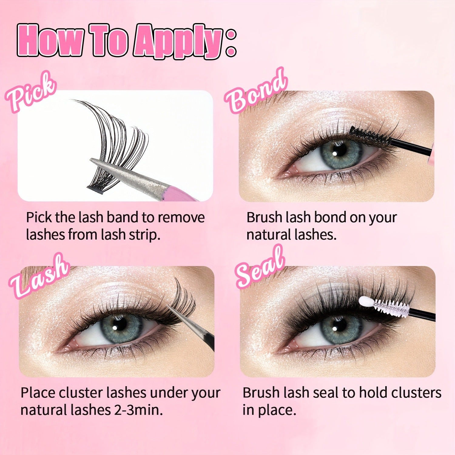 12 Rows Of 150 Segmented Lashes In Clusters - Serenity Spaces
